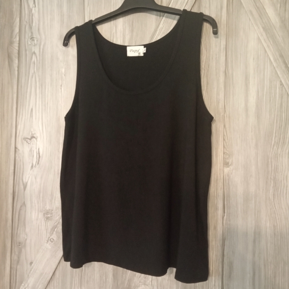 New Papa Black Bamboo Sleeveless Top XL - Picture 1 of 5
